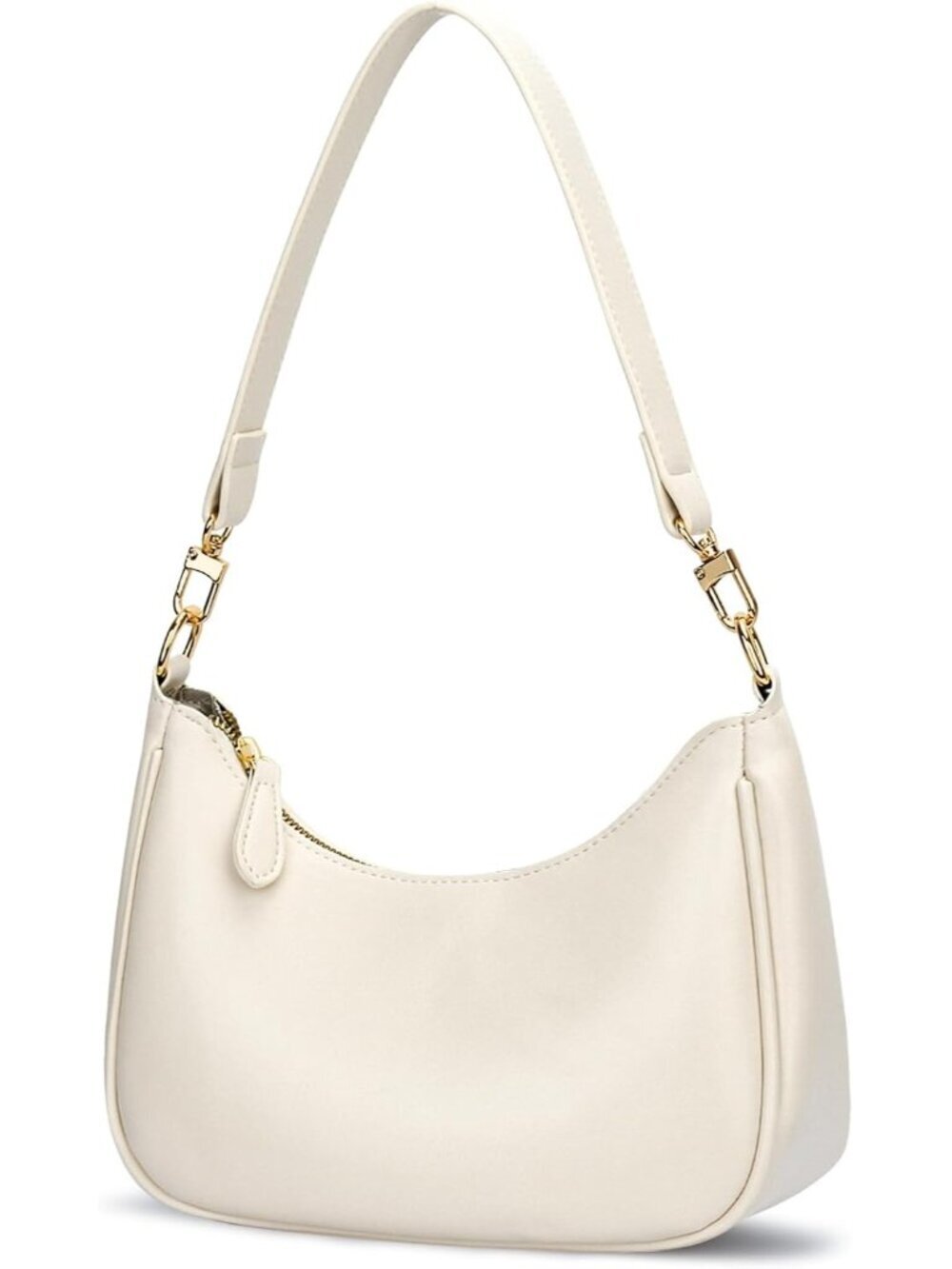 Women's Bag Beige Leather Cute Hobo Shoulder Handbags Retro Clutch Stylish Purse - Picture 1 of 6